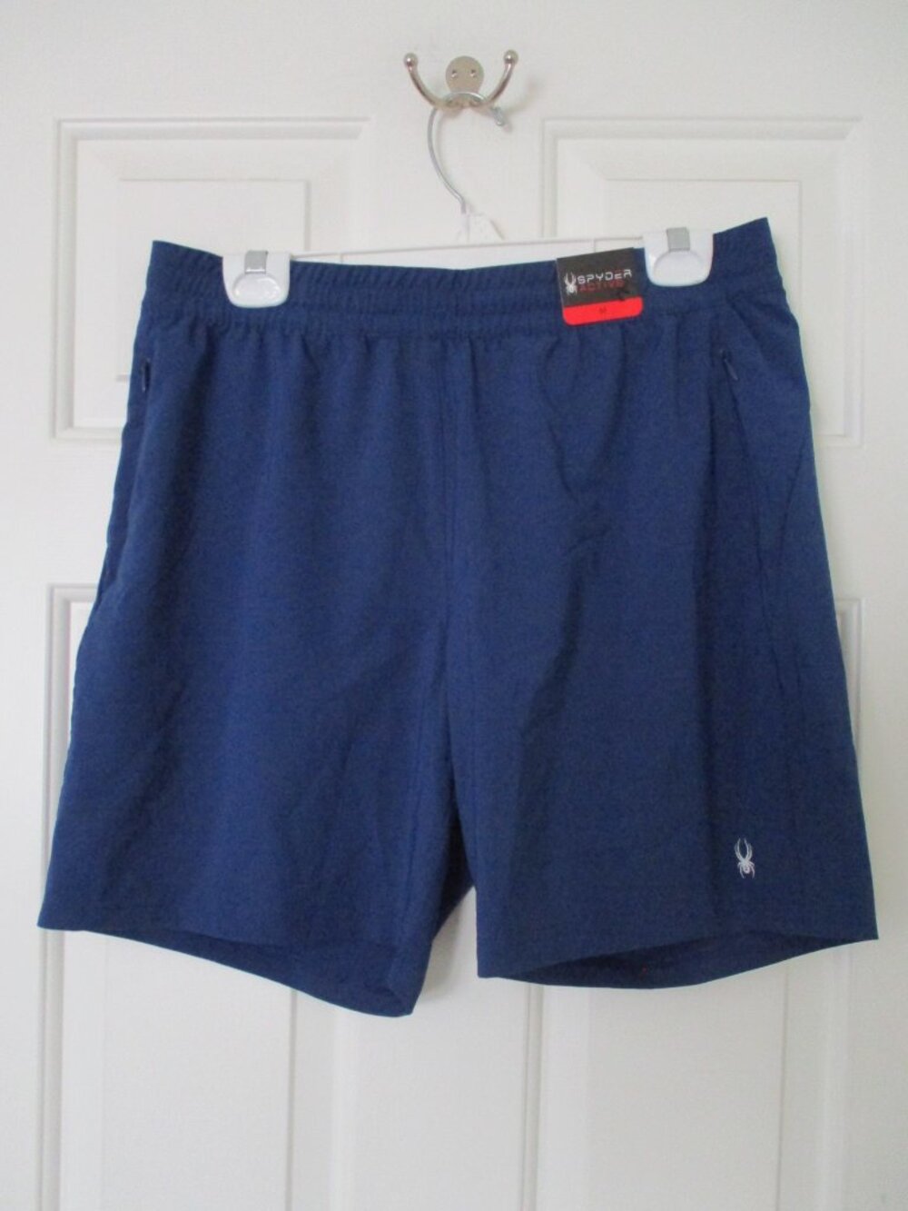 Spyder Active ProW=B Mens Blue Stretch Gym Short NWT - Size 32W-36W or Medium